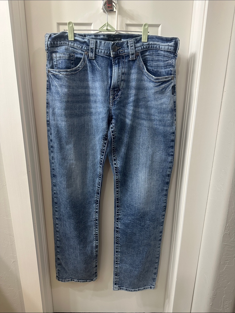 Silver Jeans Men’s Blue Straight Leg Denim 36x34
